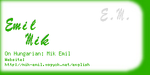 emil mik business card